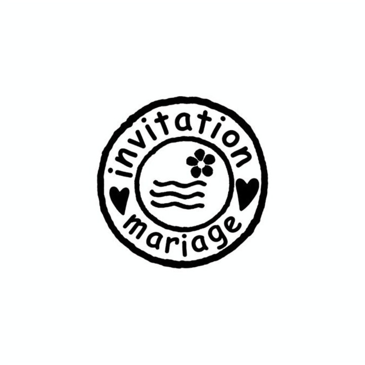 Tampon bois Timbre invitation mariage - Aladine - Rougier et Plé