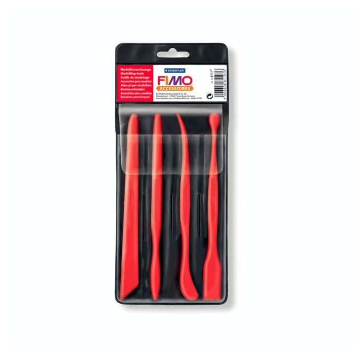 Outils à modeler en plastique set de 4 - Fimo - Rougier et Plé