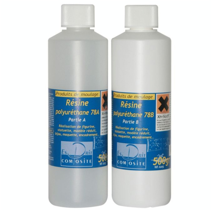 Résine polyuréthane de coulée 2 bouteilles à mélanger 1 kg - Esprit Composite - Rougier et Plé