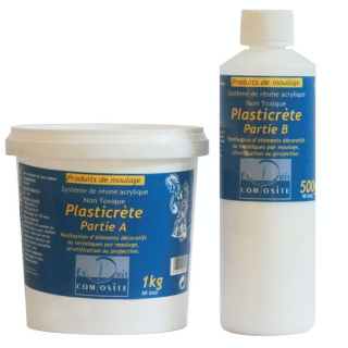 Résine acrylique de coulée Plasticrète 1.5kg - Esprit Composite - Rougier et Plé