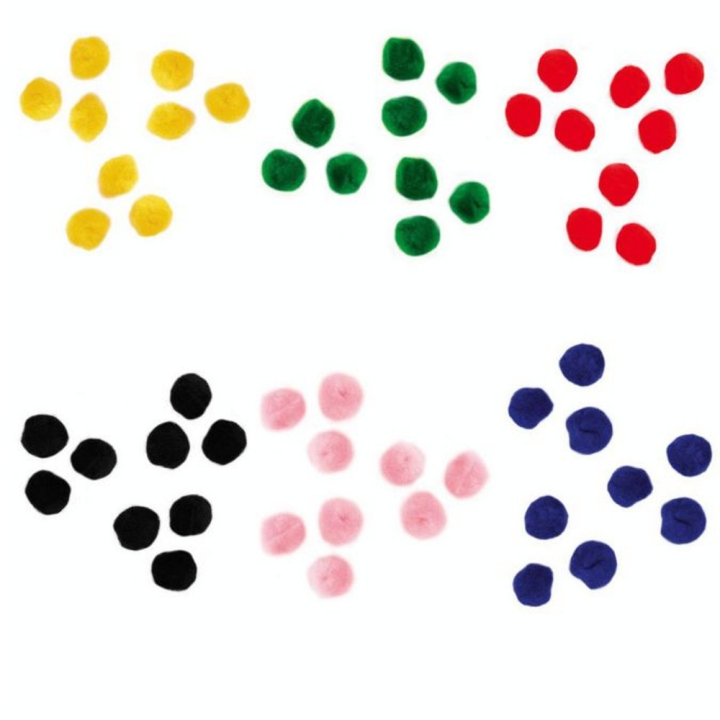 Pompons 7 mm set de 70 pcs - Rayher - Rougier et Plé