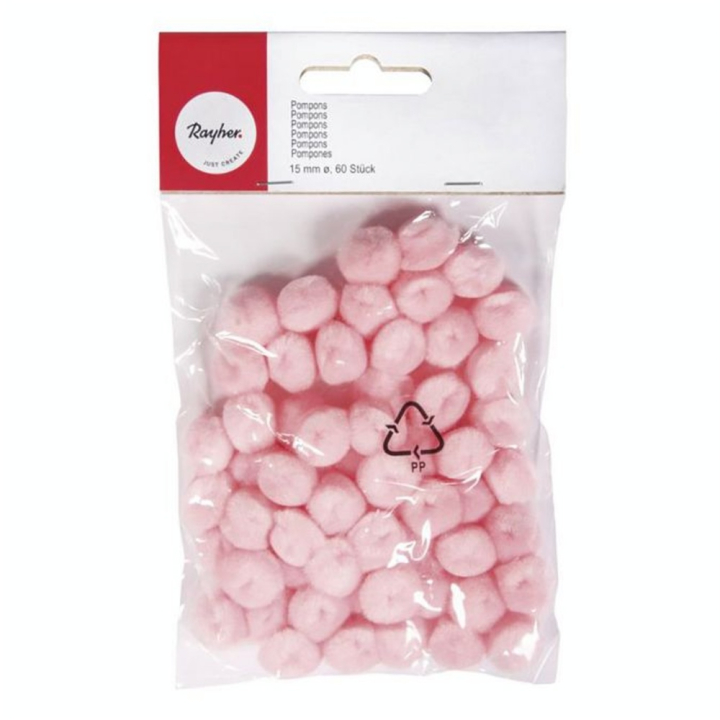 Pompons 15 mm Set de 60 - Rayher - Rougier et Plé