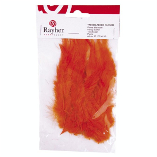 Plume duvetée 10-15cm orange - Rayher - Rougier et Plé