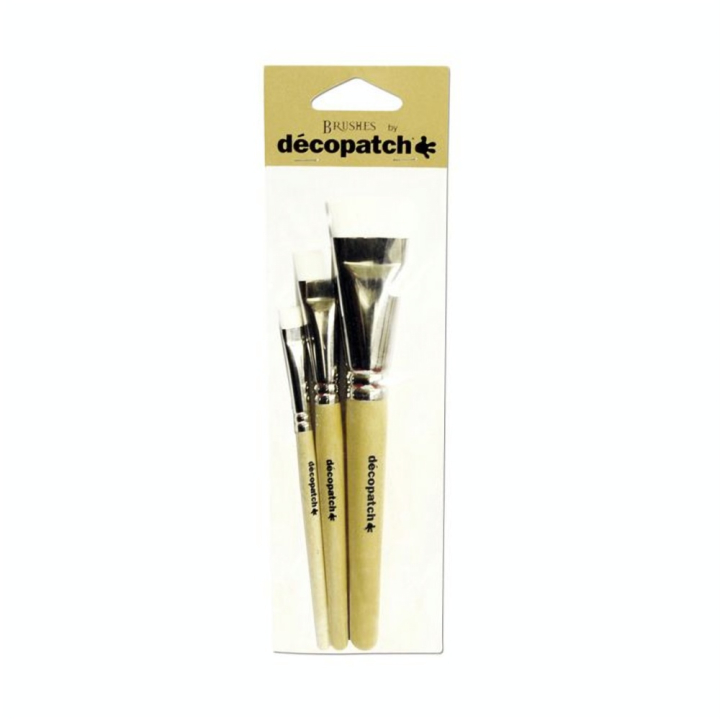 Lot de 3 pinceaux nylon n° 10-17-30 - Décopatch - Rougier et Plé