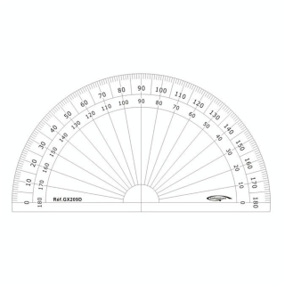 Rapporteur ½ cercle graduation en degrés ø 10cm - Graphoplex - Rougier et Plé