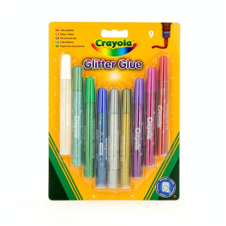 Colle pailletée set de 9 couleurs - Crayola - Rougier et Plé