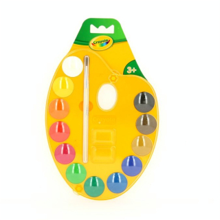 Palette de peinture 12 couleurs et pinceau - Crayola - Rougier et Plé