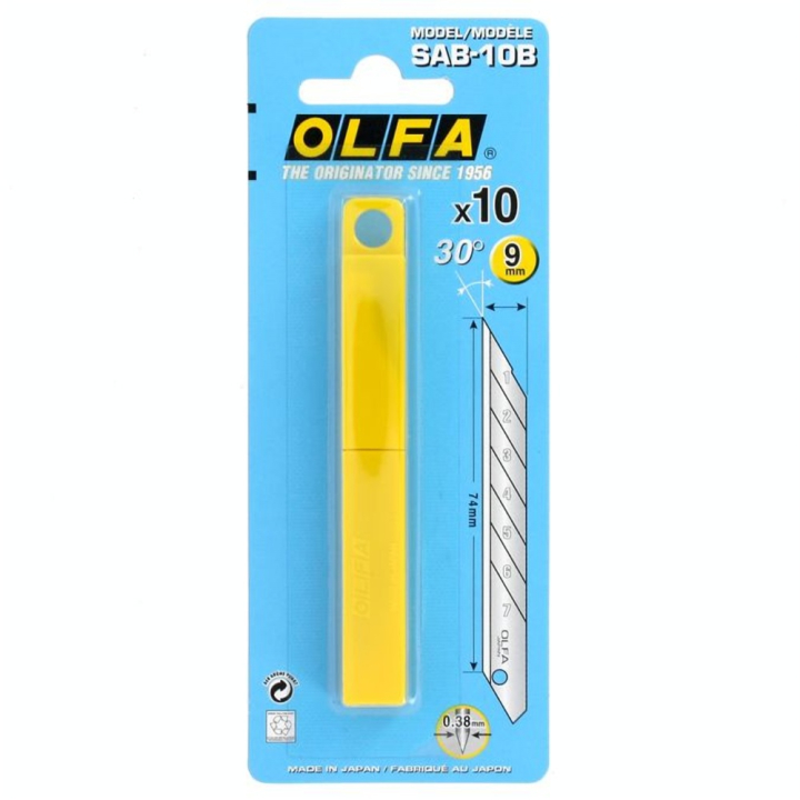 Lames de rechange pour cutter 9 mm set de 10 - Olfa - Rougier et Plé