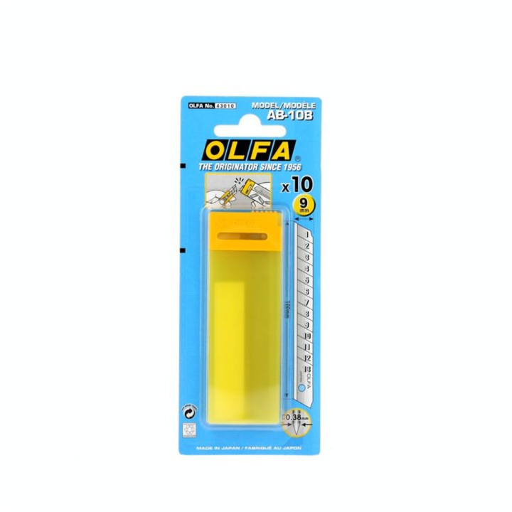 Lames de rechange pour modèle ASB10 9 mm Set de 10 - Olfa - Rougier et Plé