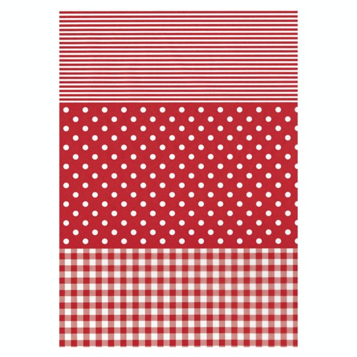 Papier 30 x 40cm 484 vichy rayé - Décopatch - Rougier et Plé