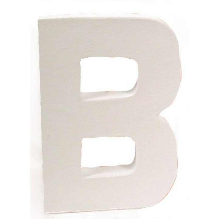Lettre en papier mâché 12cm B - Décopatch - Rougier et Plé
