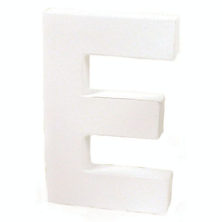 Lettre en papier mâché 12cm E - Décopatch - Rougier et Plé