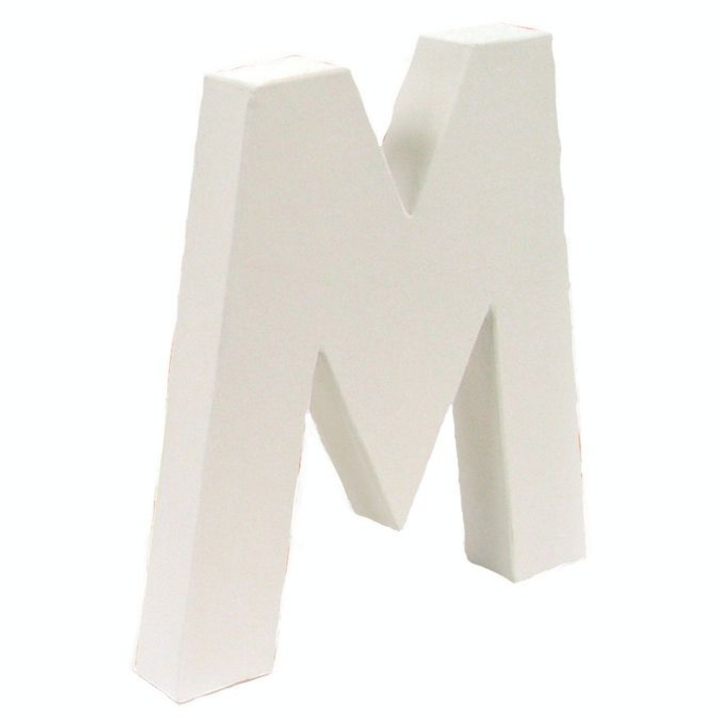 Lettre en papier mâché 12cm M - Décopatch - Rougier et Plé