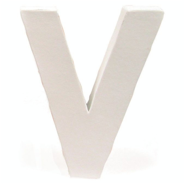 Lettre en papier mâché 12cm V - Décopatch - Rougier et Plé