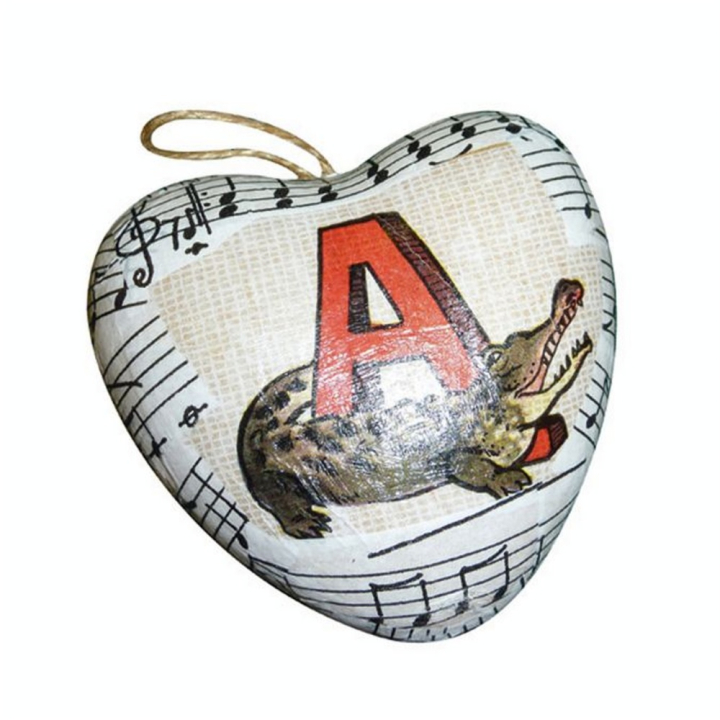 Coeur avec cordon en papier mâché 4 cm - Décopatch - Rougier et Plé