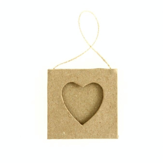Cadre en papier mâché cœur Ø55cm - Décopatch - Rougier et Plé