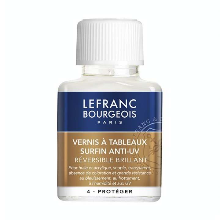 Vernis à tableaux surfin Anti-UV Brillant 75 ml - Lefranc Bourgeois - Rougier et Plé