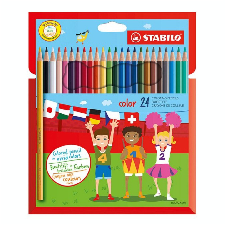 Crayons de couleurs pochette de 24 couleurs - STABILO - Rougier et Plé