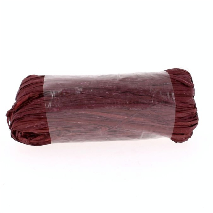 Raphia en pelote de 50g bordeaux - BDF Douineau - Rougier et Plé