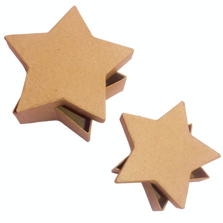 Objet en papier mâché - 2 boîtes gigognes forme étoile - Décopatch - Rougier et Plé