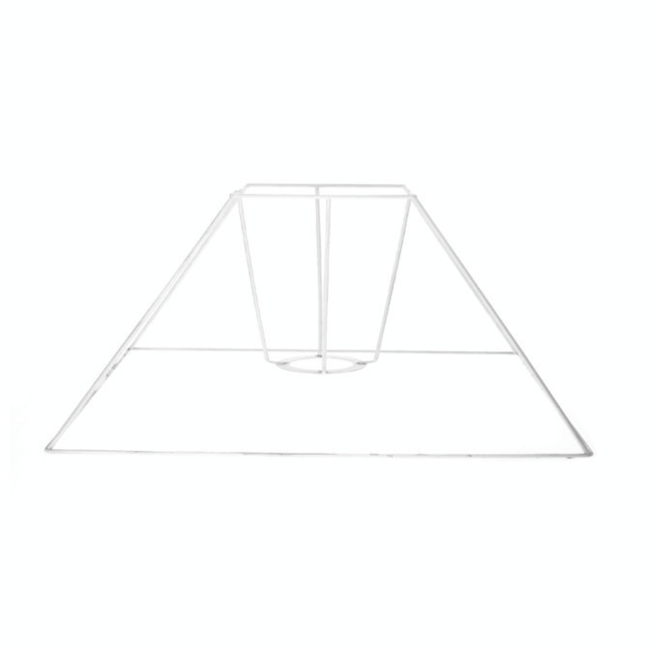 Carcasse d'abat-jour carré bas 20 x 6 x 14 cm - Fil Cuivré (Le) - Rougier et Plé