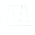 Carcasse d'abat-jour rectangle haut 20 x 13 cm - Fil Cuivré (Le) - Rougier et Plé