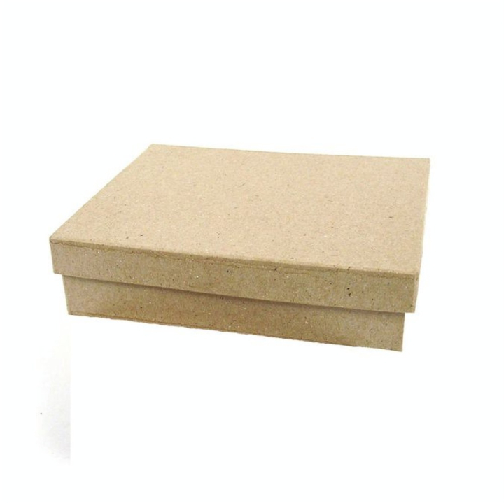 Boîte rectangle en papier mâché 11,5 x 8,5 x 3,2 cm - Décopatch - Rougier et Plé