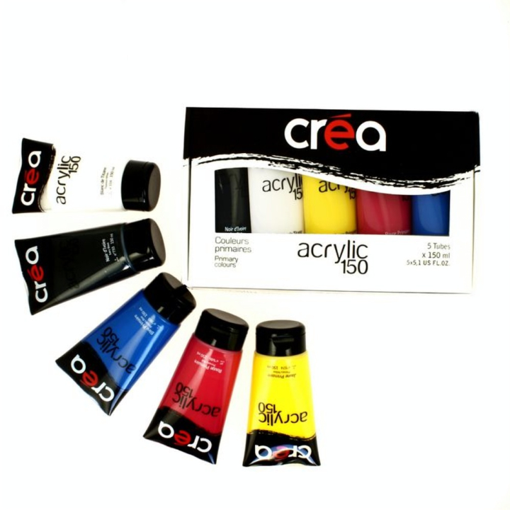Set de 5 tubes d'acrylique de 150ml - Créa - Rougier et Plé