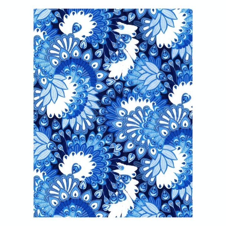 Papier 30 x 40cm 000 pétales bleues - Décopatch - Rougier et Plé