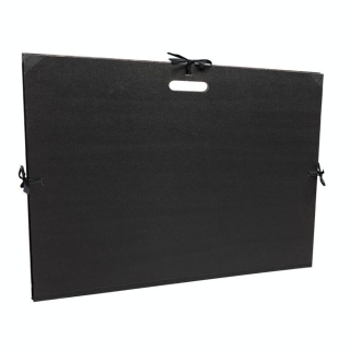 Carton à dessin kraft noir à cordons avec poignée découpée 59x72 - Clairefontaine - Rougier et Plé
