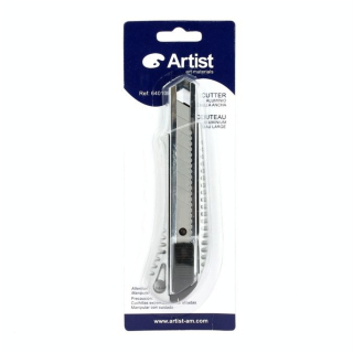 Cutter Artist en aluminium à manche large, lame de 18mm - Artist Art Materials - Rougier et Plé