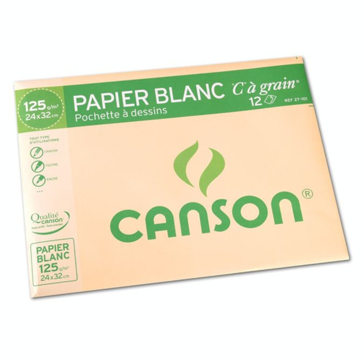 Canson C à GRAIN, Grain Fin 125g/m², pochette - Canson - Rougier et Plé