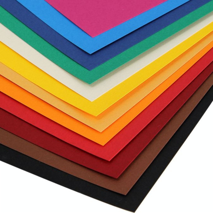 Papier à dessin de couleurs vives pochette de 12 feuilles 24x32 cm 160 g/m2 - Créa - Rougier et Plé