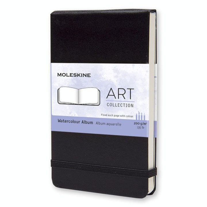 Carnet Aquarelle 9 x 14 noir - Moleskine - Rougier et Plé