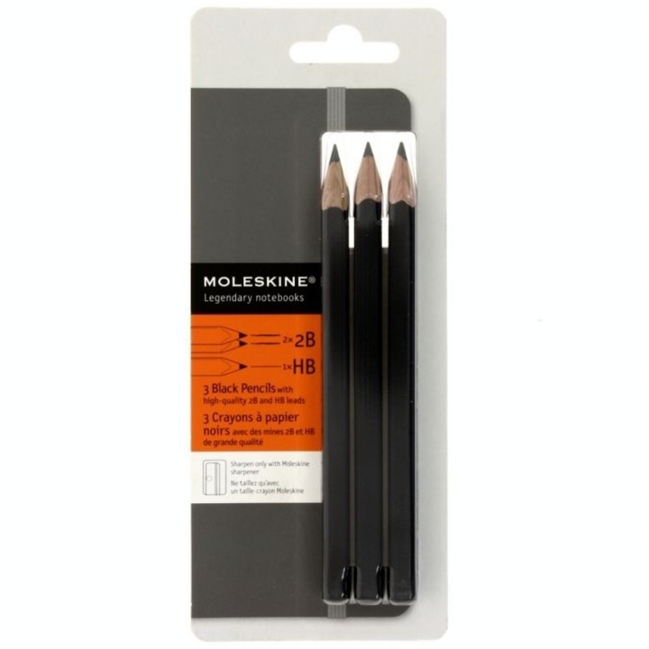 Lot de 3 Crayons à papier noir - Moleskine - Rougier et Plé
