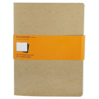 Set de 3 Cahiers ligné 19 X 25 kraft - Moleskine - Rougier et Plé
