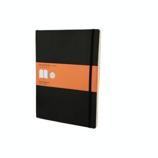 Carnet de notes ligné 19 X 25 noir - Moleskine - Rougier et Plé