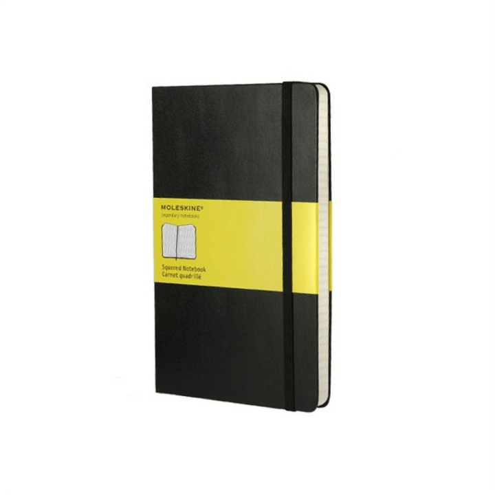 Carnet de notes rigide quadrillé 13 X 21 noir - Moleskine - Rougier et Plé