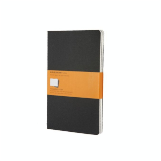 Set de 3 carnets de notes Ligné 13 X 21 noir - Moleskine - Rougier et Plé