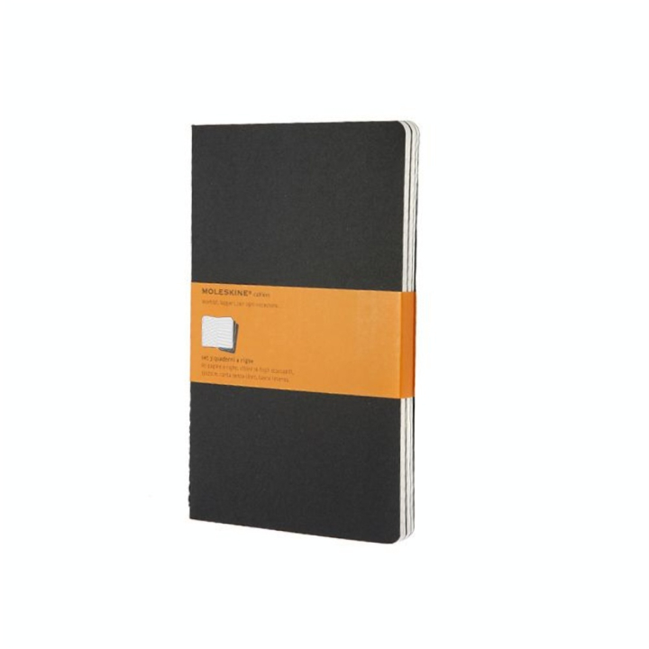 Set de 3 carnets de notes Ligné 13 X 21 noir - Moleskine - Rougier et Plé