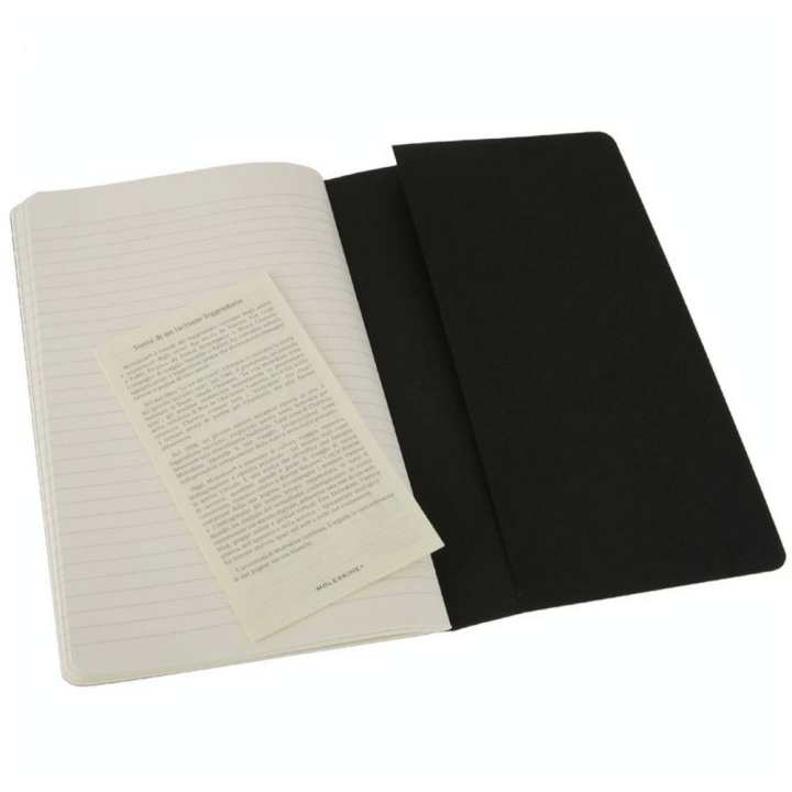 Set de 3 carnets de notes Ligné 13 X 21 noir - Moleskine - Rougier et Plé