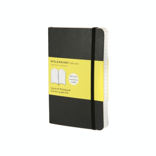 Carnet de notes souple quadrillé 9 X 14 noir - Moleskine - Rougier et Plé