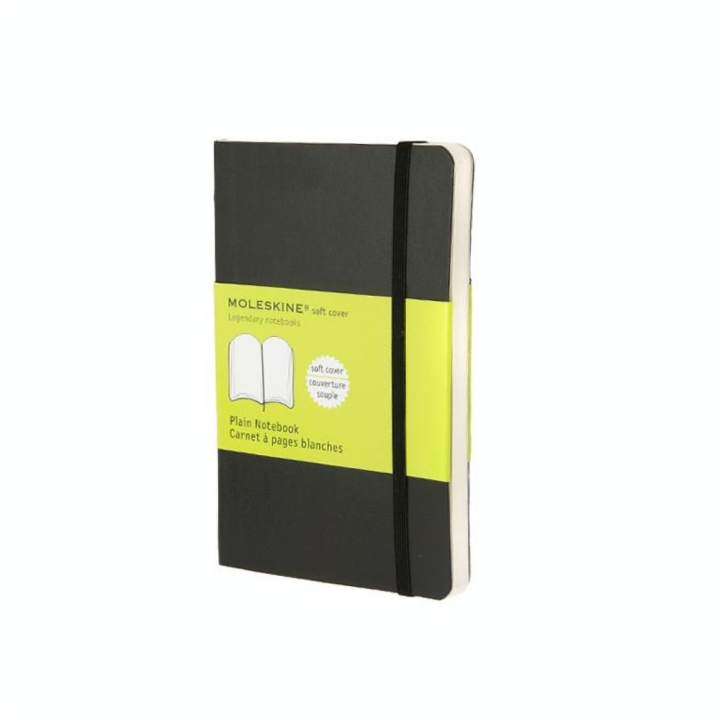 Carnet de notes souple pages blanches 9 x 14 noir - Moleskine - Rougier et Plé