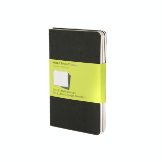 Set de 3 carnets de notes pages blanches 9 X 14 noir - Moleskine - Rougier et Plé