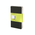 Set de 3 carnets de notes pages blanches 9 X 14 noir - Moleskine - Rougier et Plé