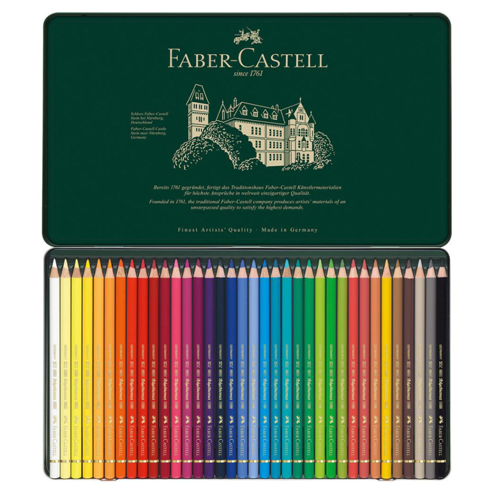Boîte métal de 36 crayons de couleurs Polychromos - Faber-Castell - Rougier et Plé