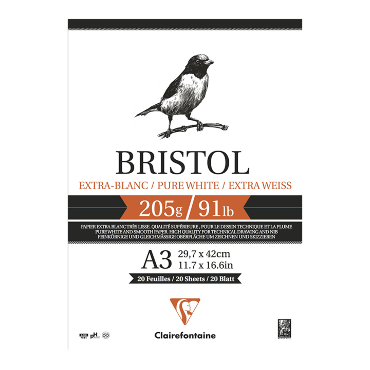 Bloc de papier bristol - Clairefontaine - Rougier et Plé