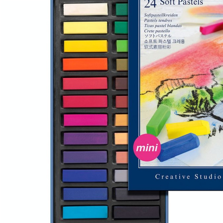 Boîte de 24 demi-pastels tendre carrés d'étude Creative Studio - Faber-Castell - Rougier et Plé