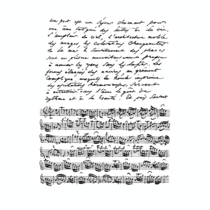 Tampon Transparent Musique 14 x 18 cm - Artemio - Rougier et Plé