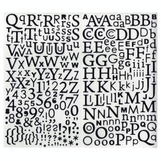Alphabet stickers noir pailleté - Artemio - Rougier et Plé